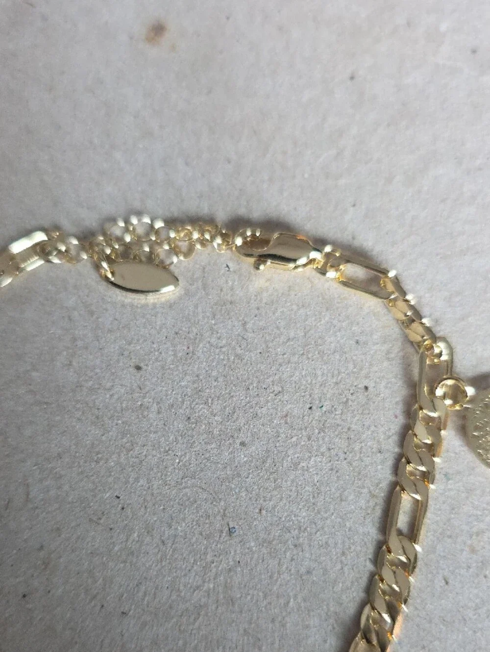 14k Gold Plated Tree of Life Charm Ankle Bracelet - Women Jewelry - Picture 3 of 4